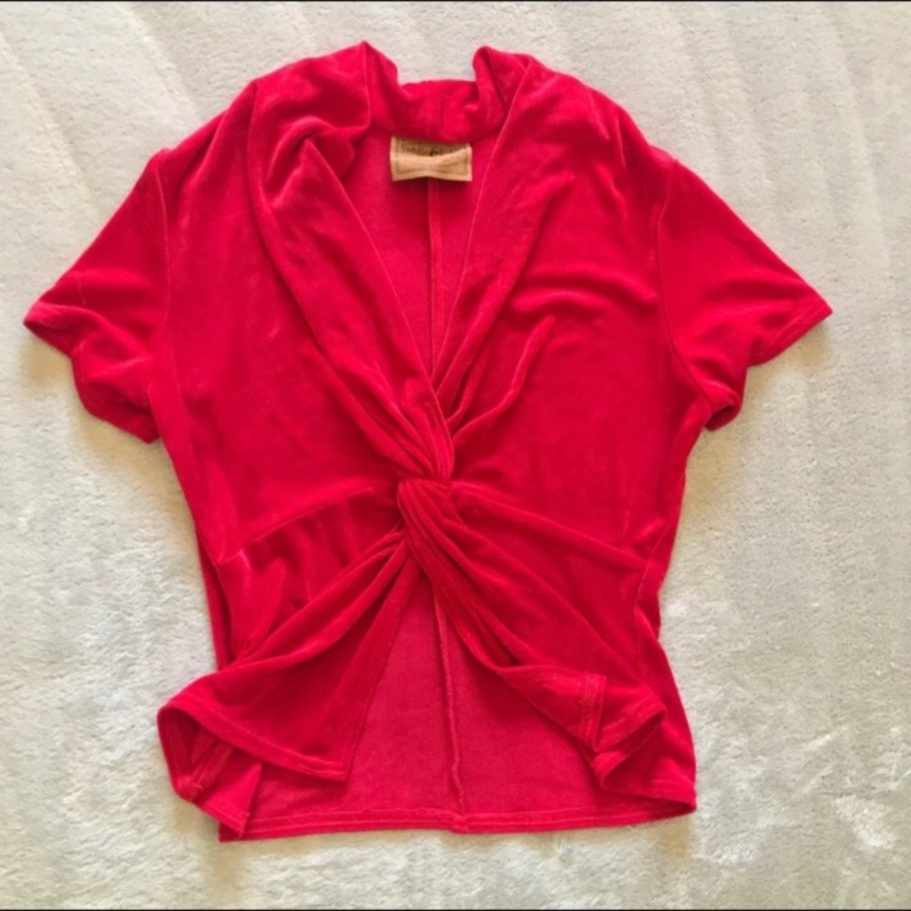 Vintage Red Saddle Ridge Twist Blouse